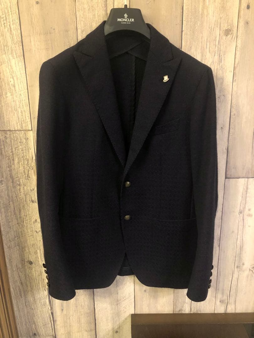 SAFARI掲載 限定品 タリアトーレ ネイビー ブレザー 44 紺ブレ