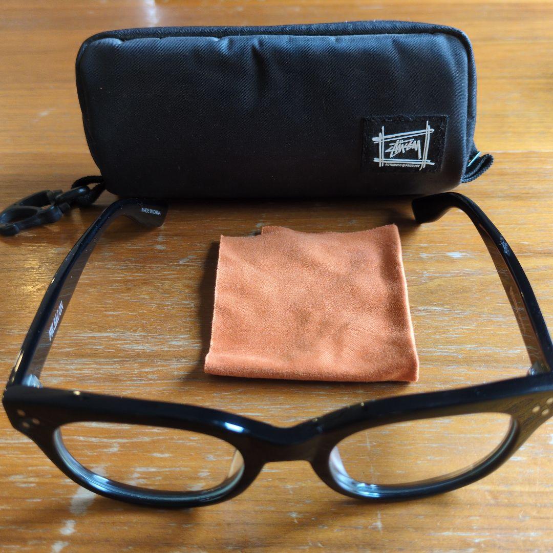 Stussy MR. BACON ブラックフレーム　クリアグラス　サングラス