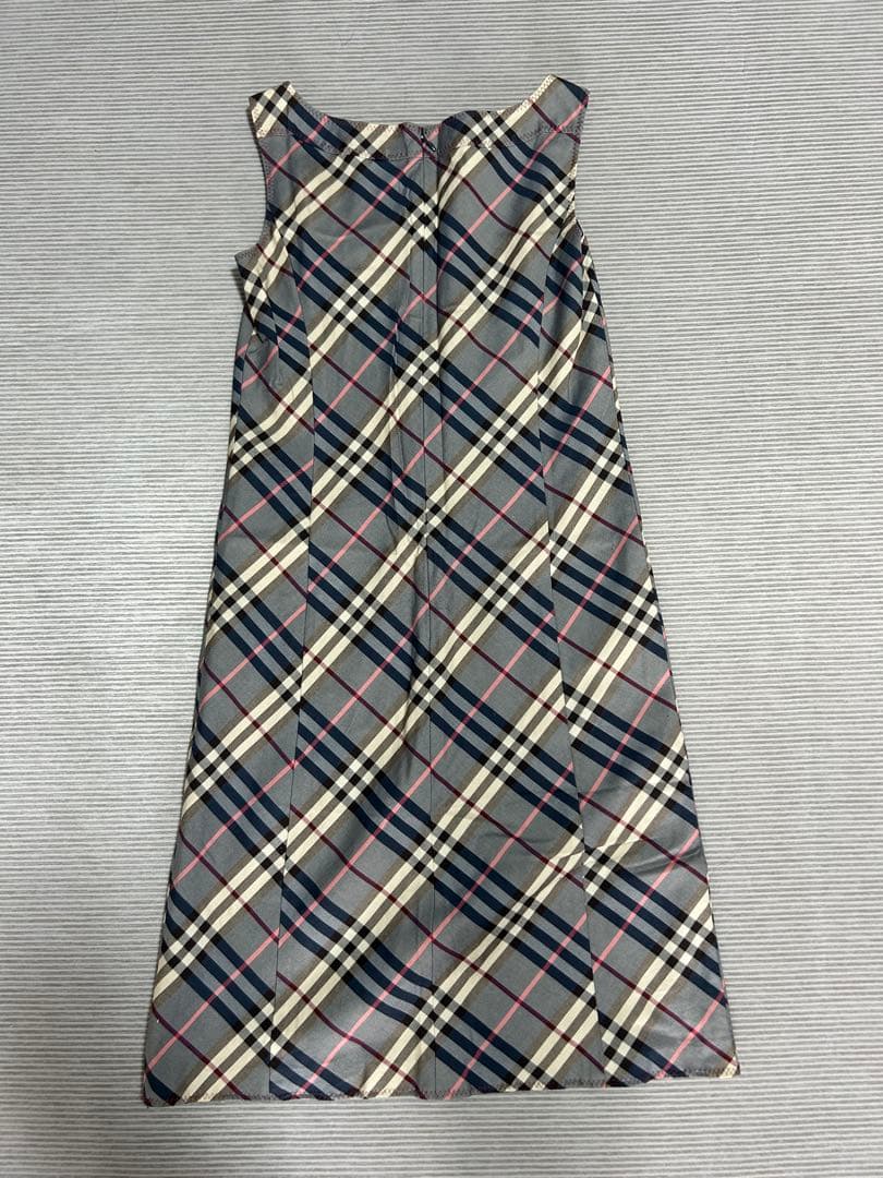 【美品】BURBERRY チェック柄 ノースリーブワンピース 36