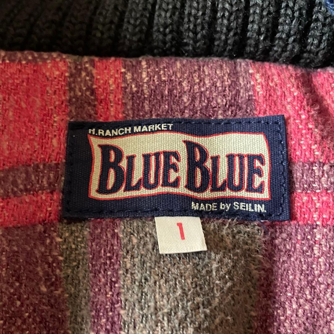 希少 BLUE BLUE レザー パッチワーク デニム ドンキーコート