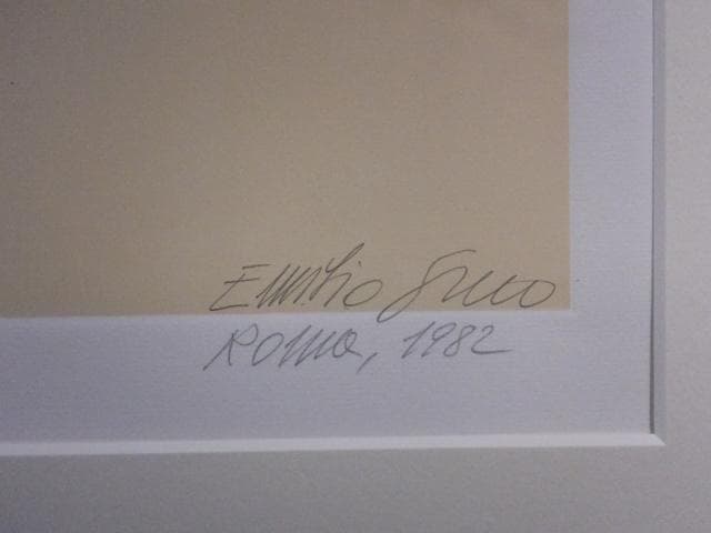 エミリオ・グレコ　直筆サイン『COMMIATO No21』エッチング 0801S