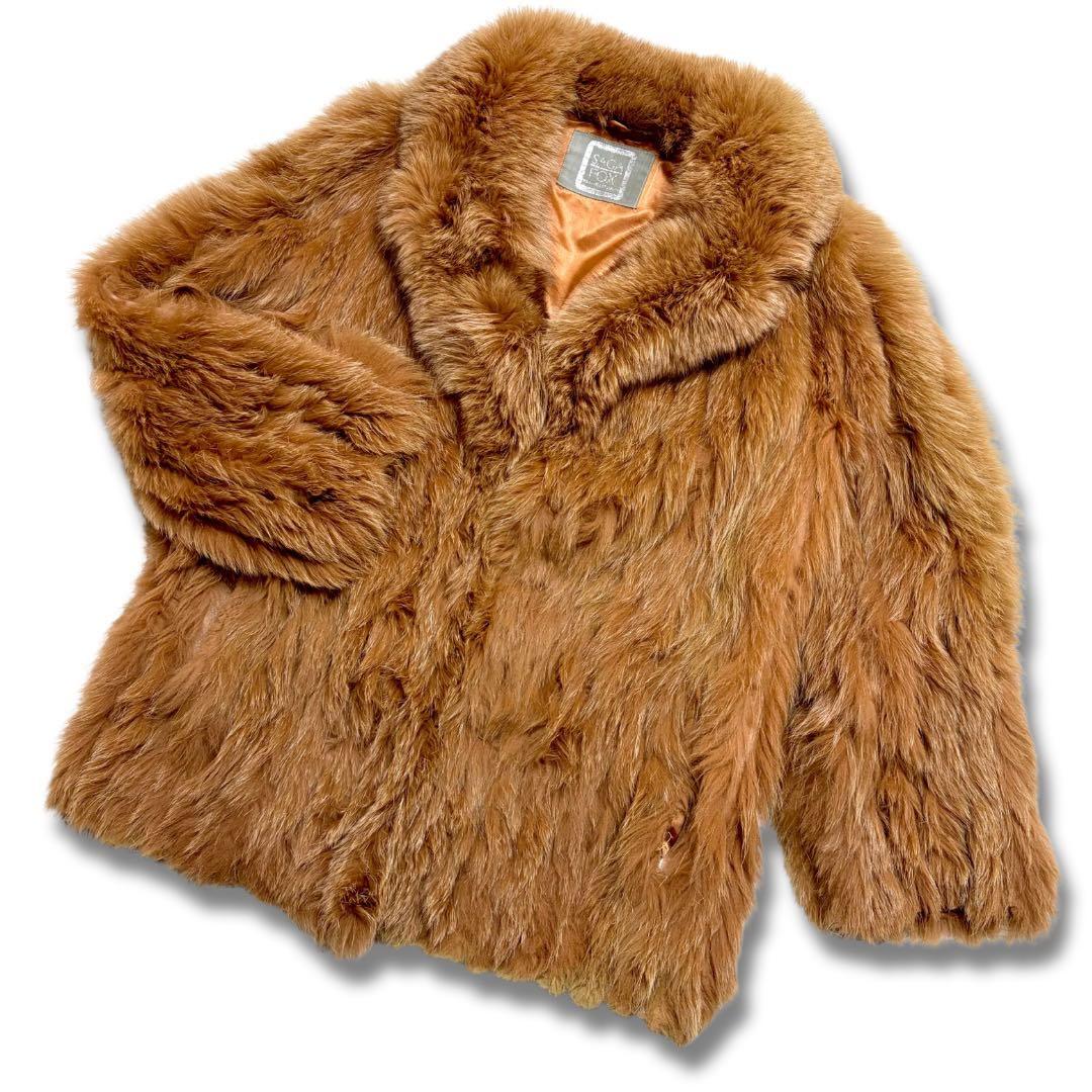 美品✨サガフォックス リアルファーコート 本毛皮 ふわふわ ボリューム感