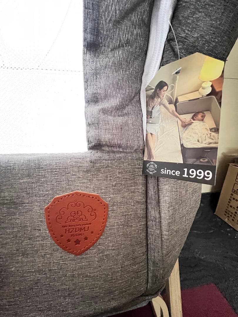 新品正規品HZDMJベビーベッド添い寝折りたたみ ハイローベッドグレー03C-G