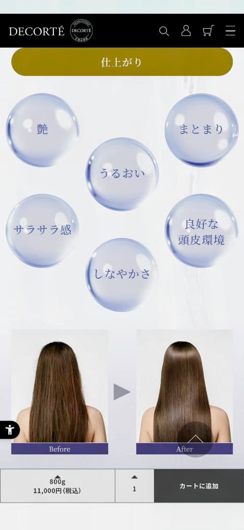 COSMEDECORTE AQ リペア エッセンスシャンプー 800ml