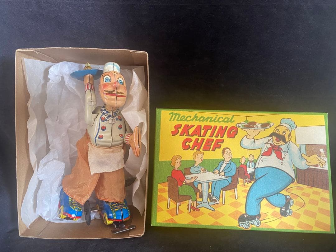 ⭐️1950年代？トープレ製　シェフのスケーター/箱付きです。