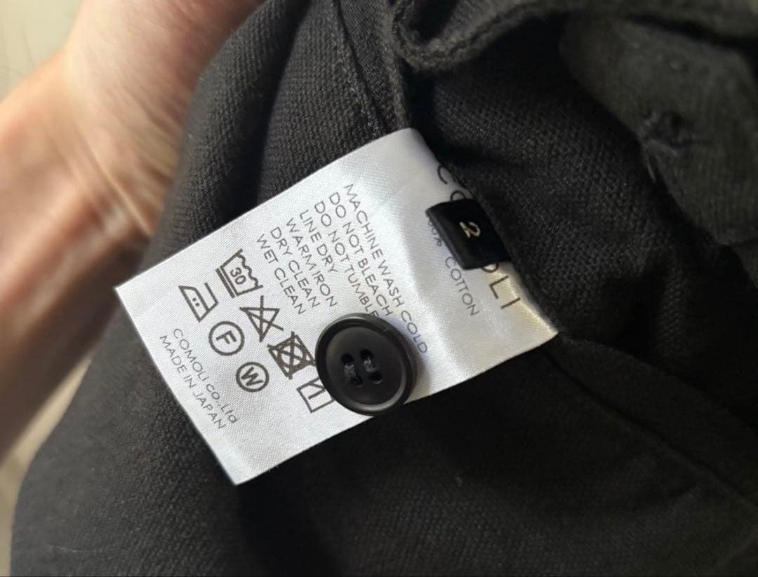 COMOLI コモリ ブラックワーク 6Pパンツ size:2