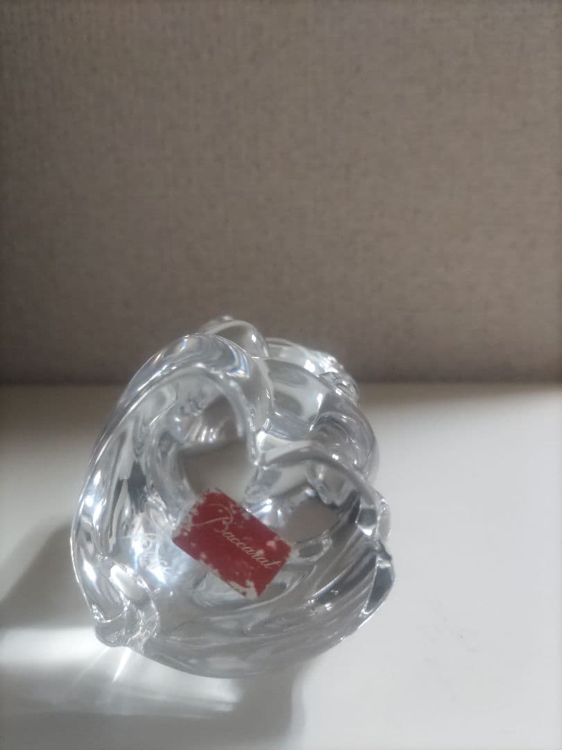 バカラ　クリスタルガラス 招き猫 置物 約10cm　専用箱付き