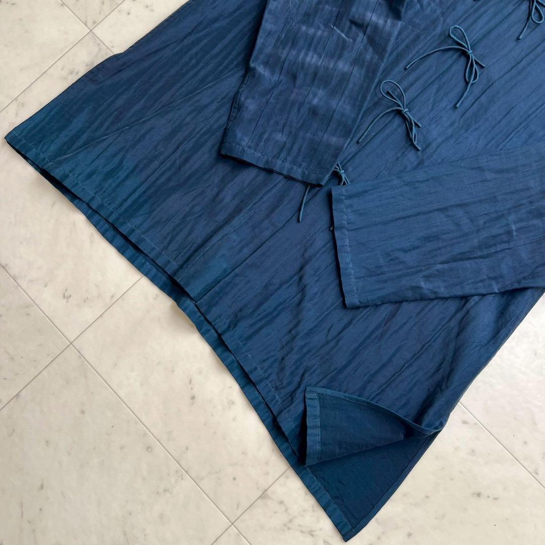 JURGEN LEHL シルクコットン チャイナシャツ オーバーサイズ 天然染