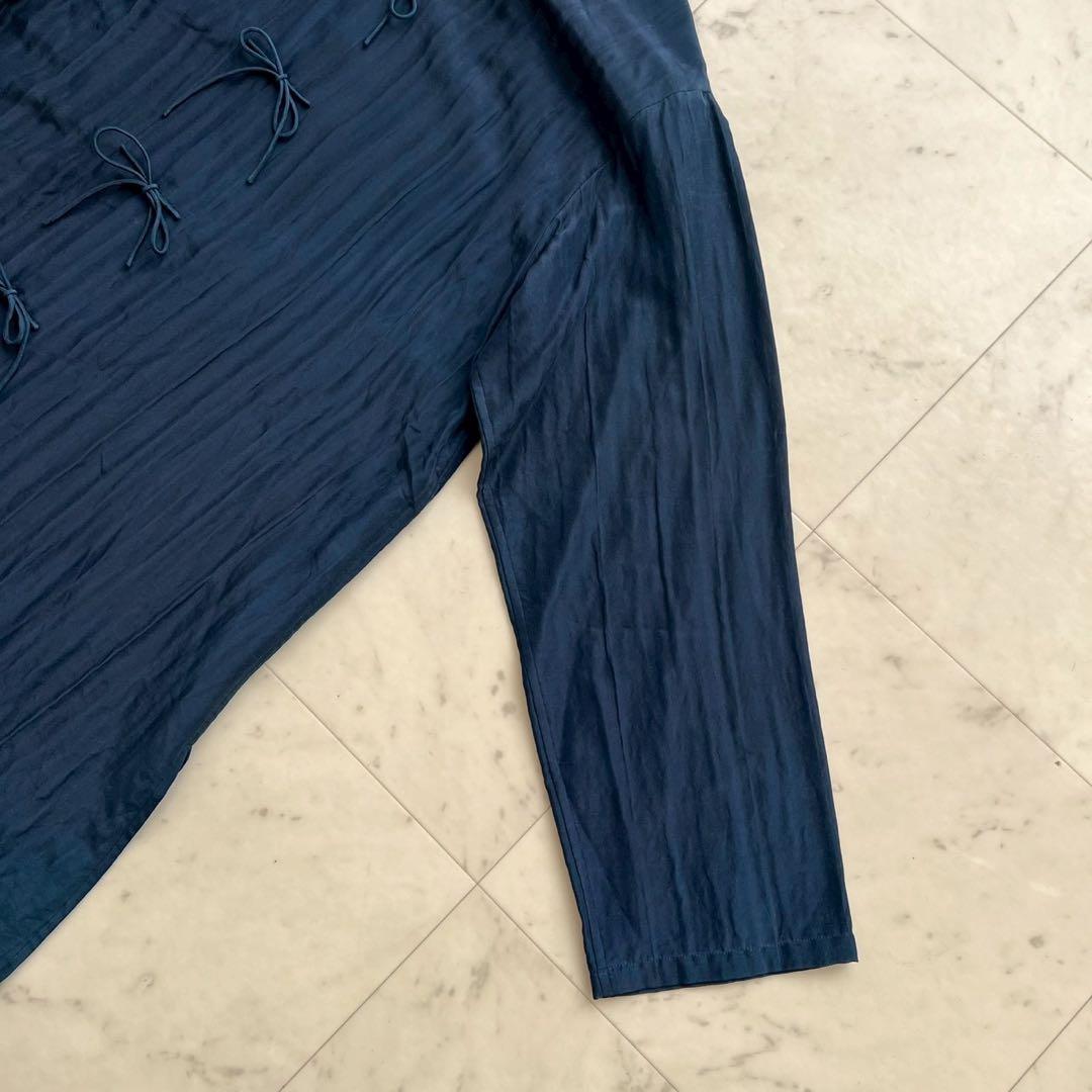 JURGEN LEHL シルクコットン チャイナシャツ オーバーサイズ 天然染