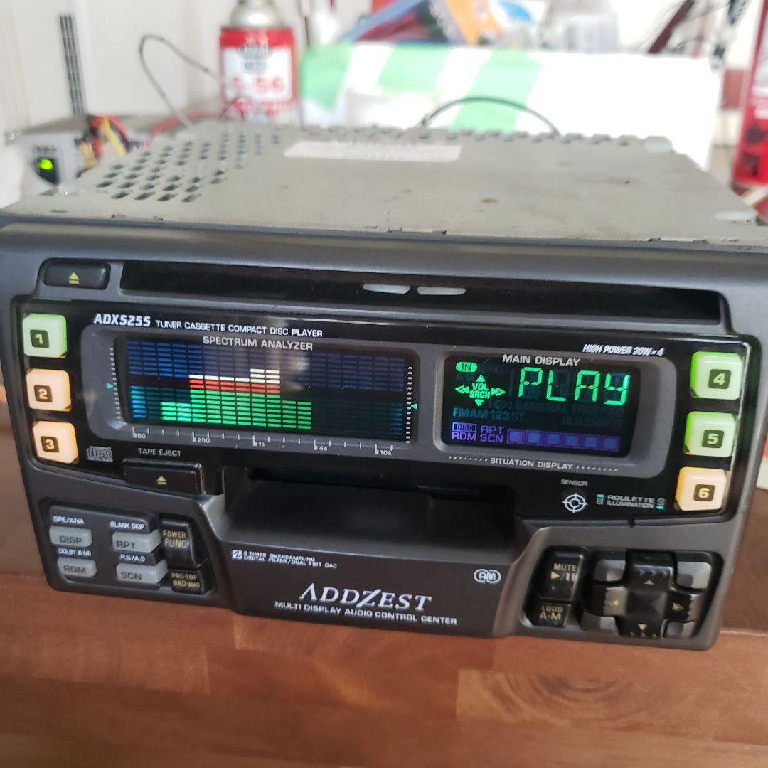 旧車 ADDZEST ADX5255 CD カセット　動作品　美品　メンテ済み