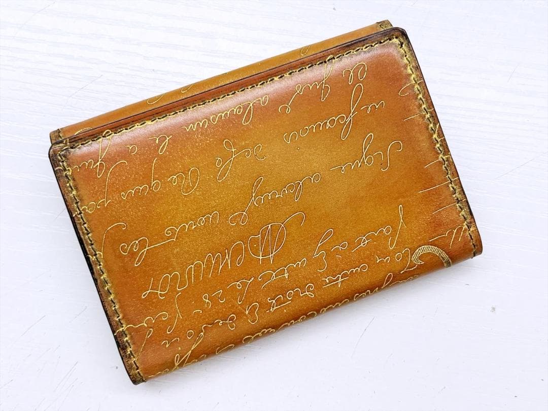 美品　ベルルッティ　インブイア　スクリットレザー　カードホルダー　名刺入れ