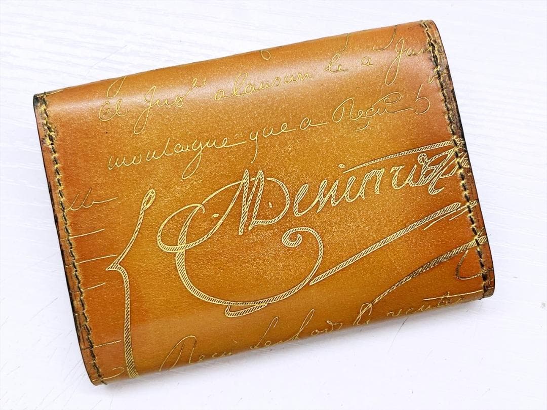 美品　ベルルッティ　インブイア　スクリットレザー　カードホルダー　名刺入れ