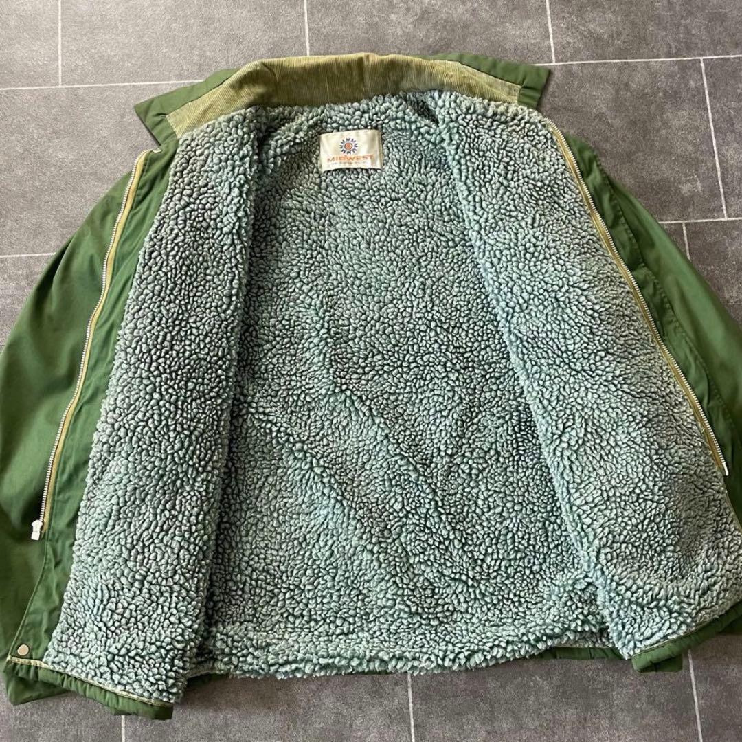 70-80's vintage 古着 裏ボア ミリタリージャケット カーキ