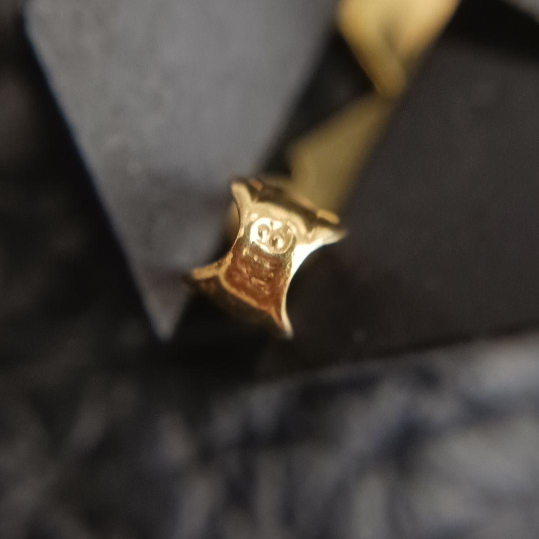 (C012813) K18 YG ネックレス トップ チャーム 十字架