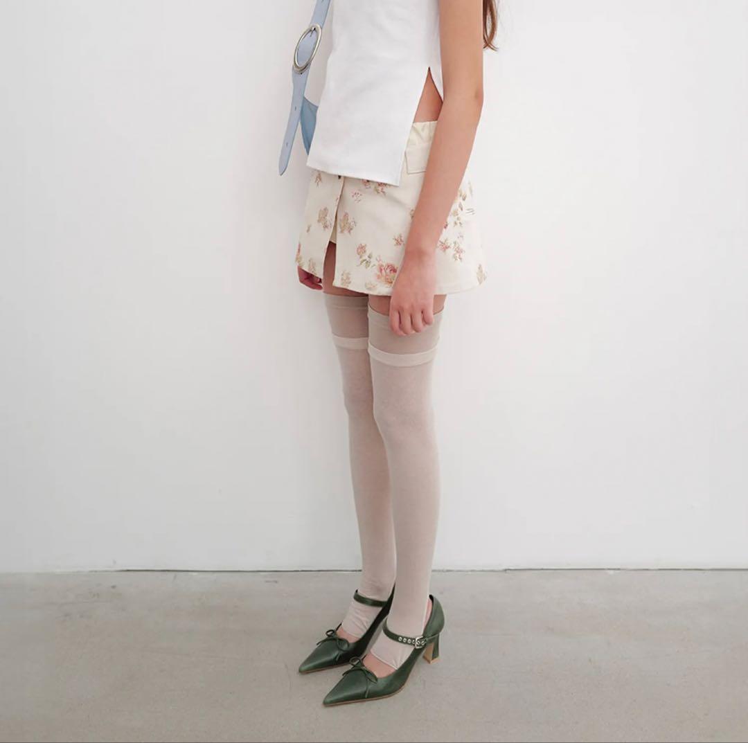 スカート OPEN YY FLORAL LAYERED MINISKIRT