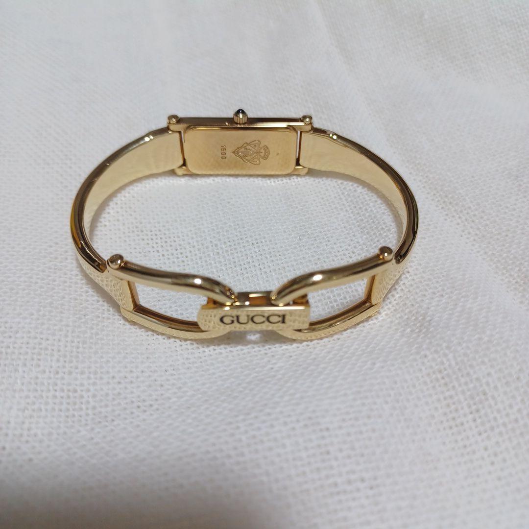 [ジャンク品] GUCCI グッチ 腕時計 1500 ゴールド ブラック