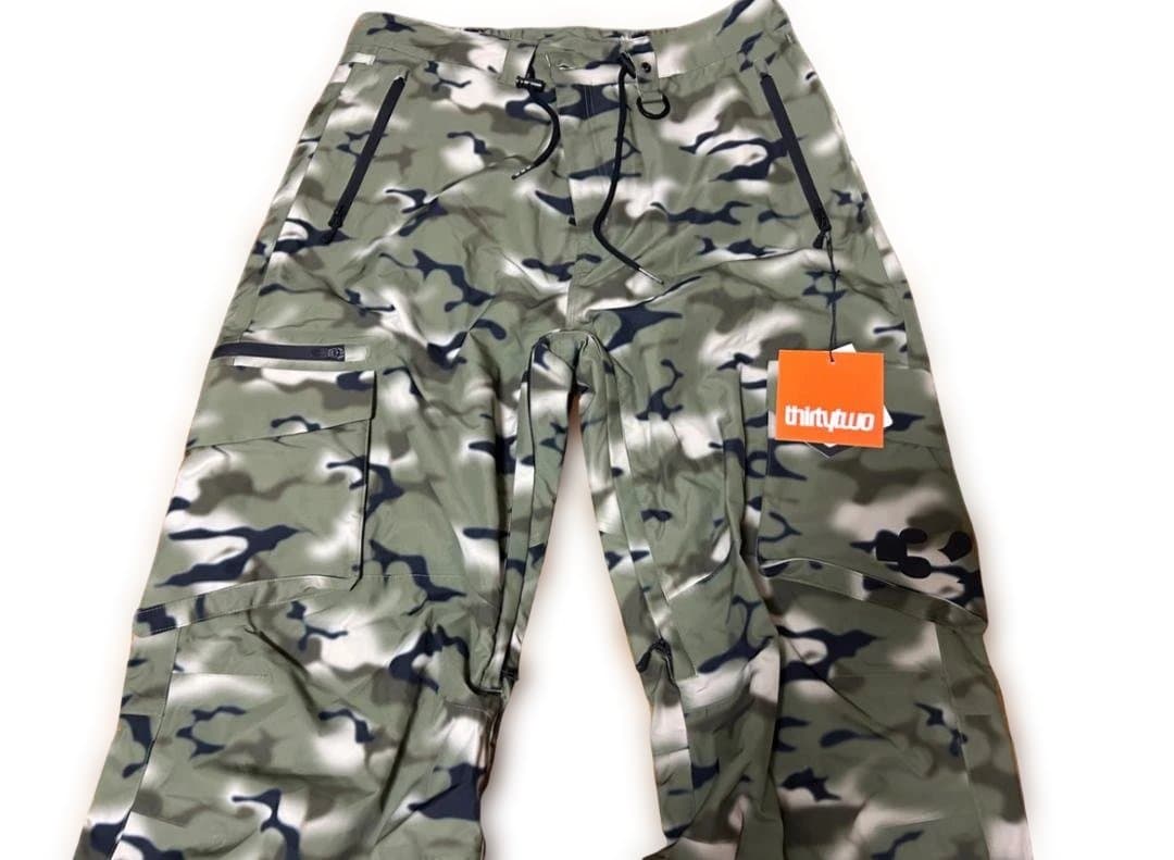 【新品】未使用thirtytwoスノーボードウェアパンツ迷彩L正規品アーミー