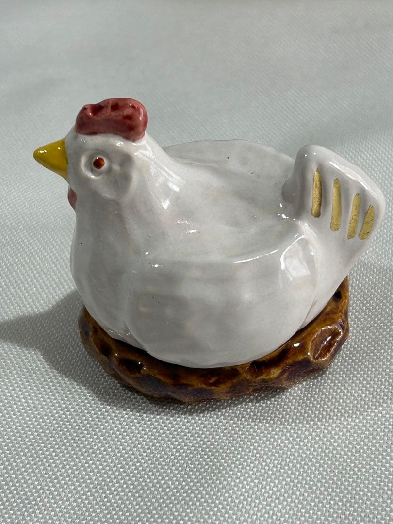 中村翠嵐作　鶏型 香合木箱付き