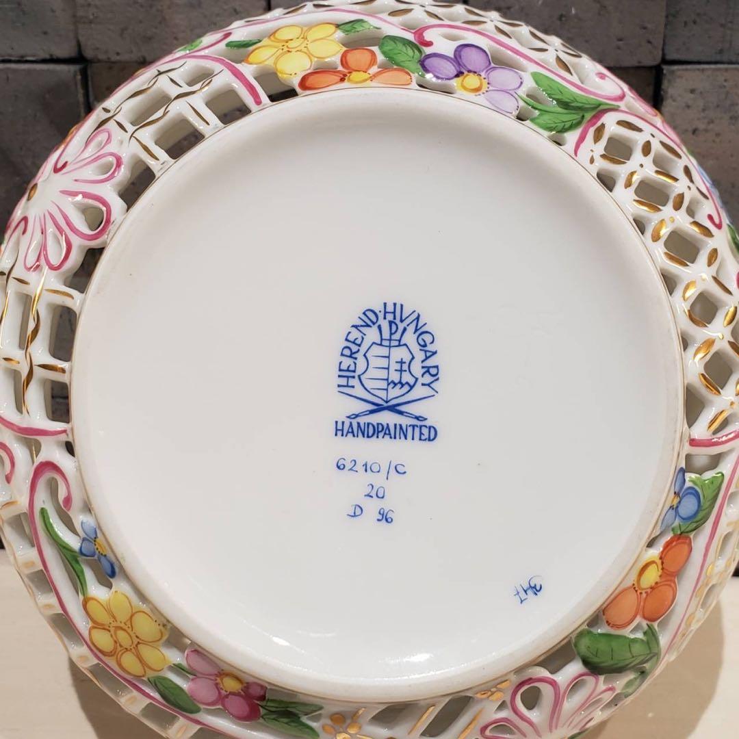 【値下げ】ヘレンド 花柄 ボンボニエール 小物入れ 菓子入れ HEREND