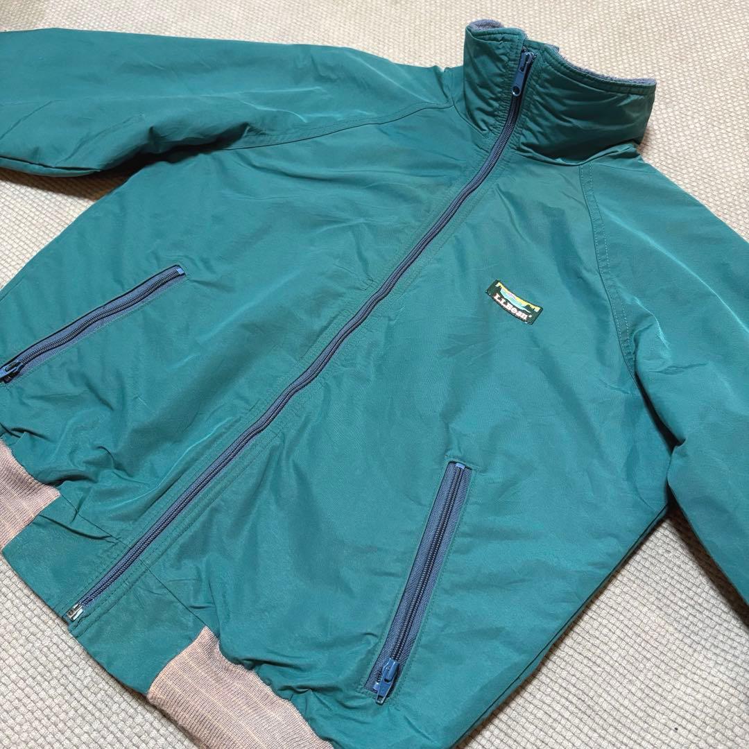 【極美品/USA製】90s L.L.Bean ウォームアップジャケット 緑 M