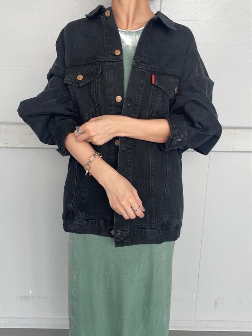 Ungrid ビッグシルエットデニムジャケット　ブラック　黒　アングリット