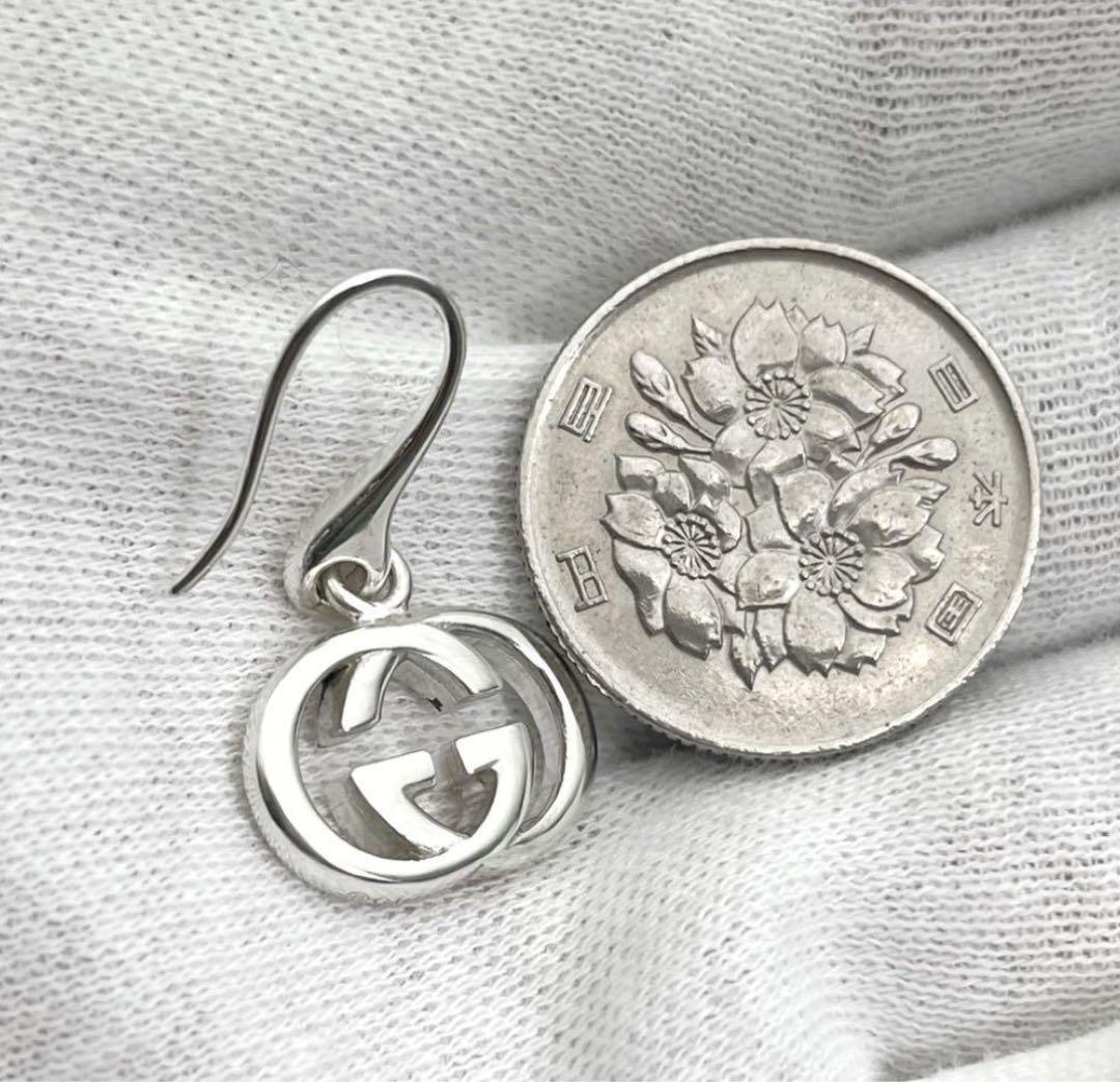 美品　GUCCI インターロッキングフープピアス　片耳