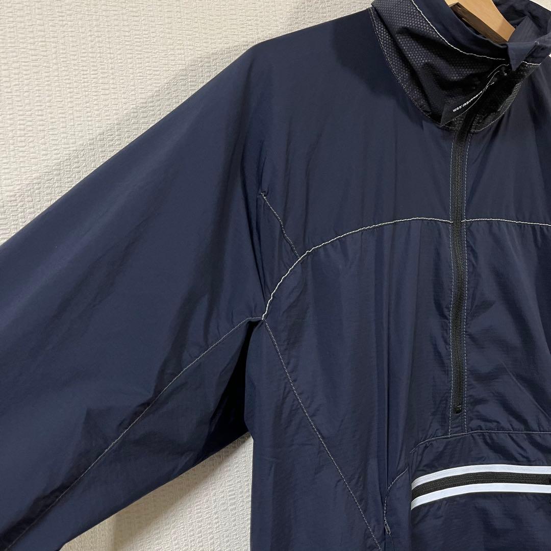 アンドワンダー　ハーフジップナイロンプルオーバージャケット　サイズ4　ネイビー