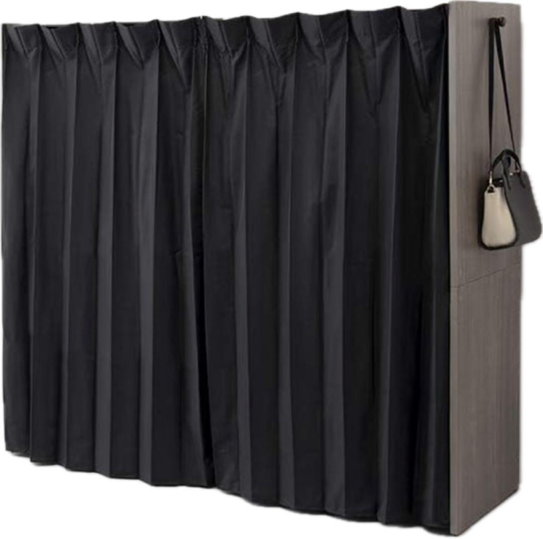 グレー ハンガーラック 可動式棚付き