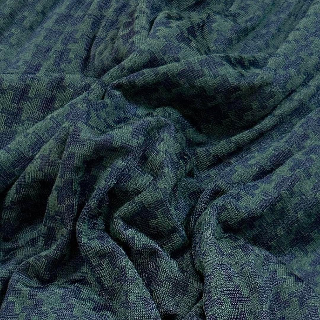 PLEATS PLEASE ワンピース 総柄　ハイネック グリーン　サイズ3