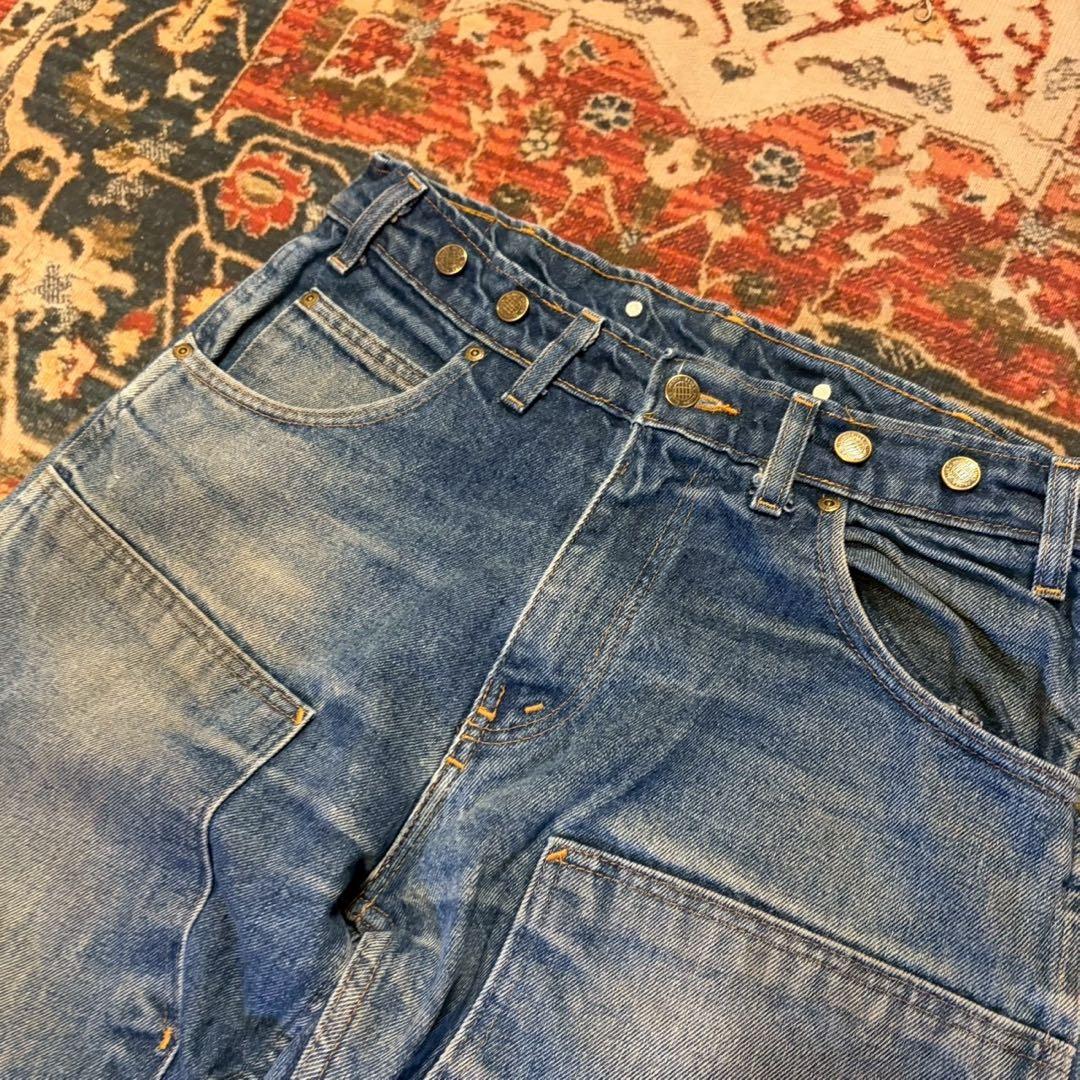 90s USA製 PRSN BLU デニムパンツ ペインターパンツ ダブルニー