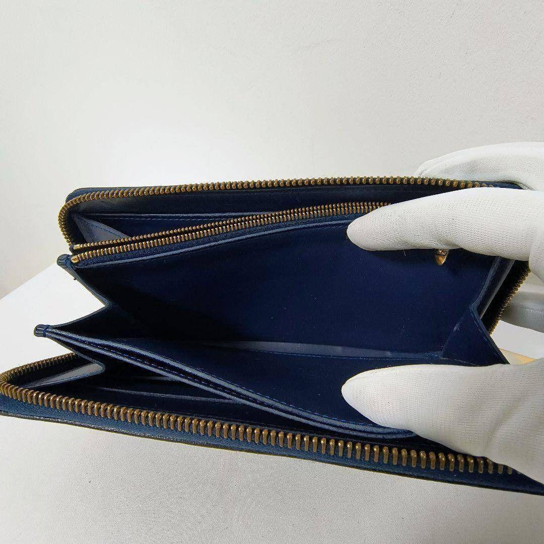 LOUIS VUITTON ヴェルニ ジッピーウォレット ラウンド ネイビー
