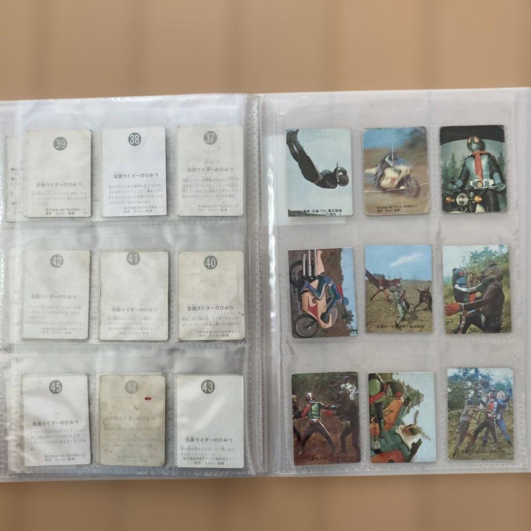 昭和レトロ★旧カルビー仮面ライダーカード1番から100番の連番★アルバム付き