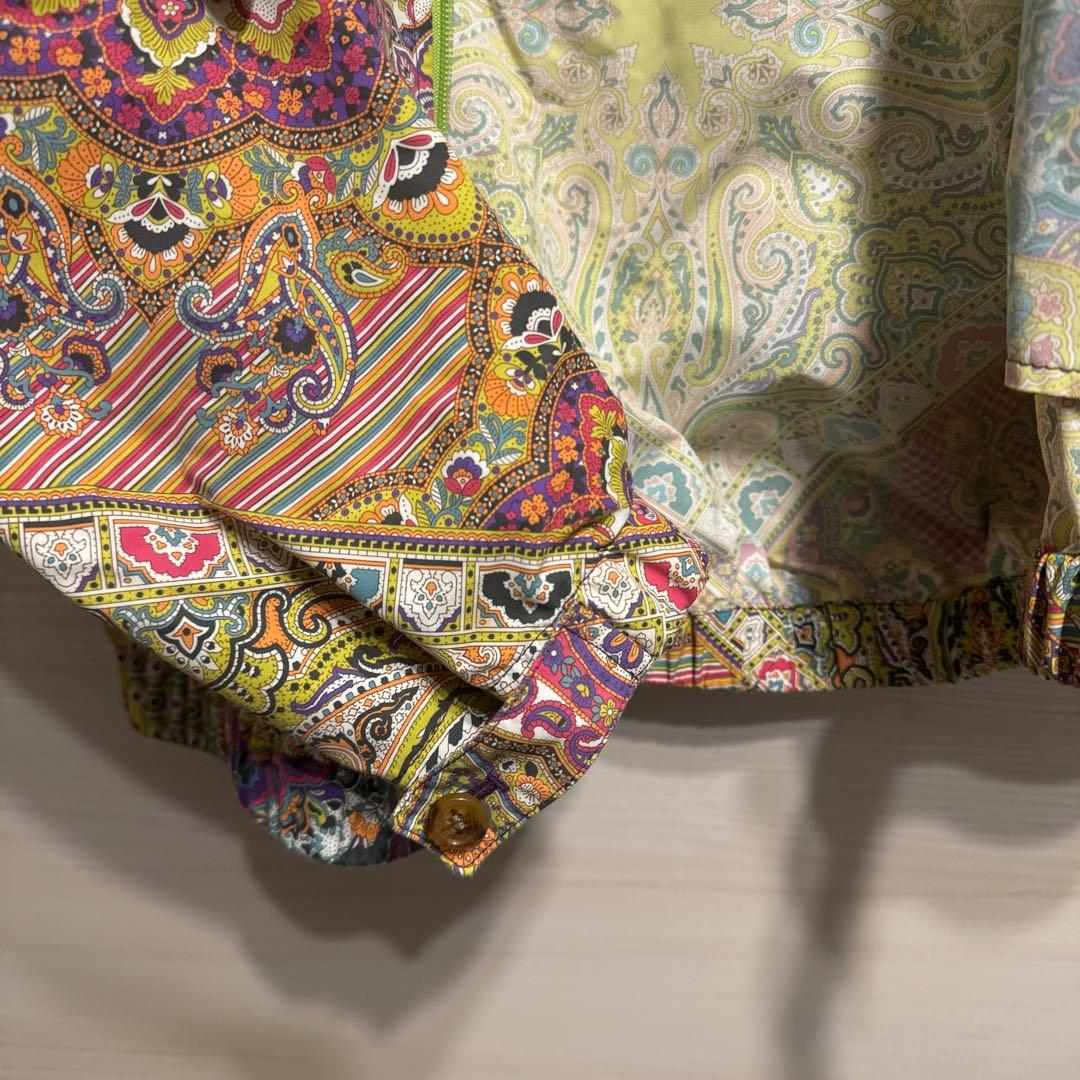 希少　ETRO ペイズリー　ナイロンジャケット　フード　パッカブル　サイズL