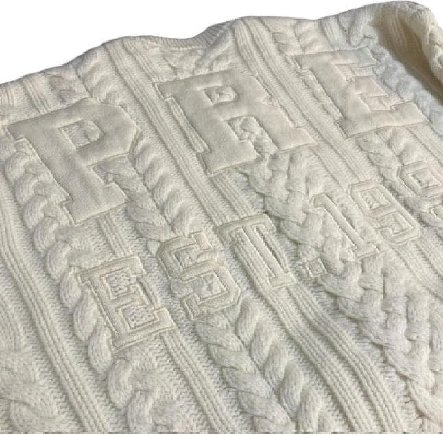 Supreme Appliqué Cable Knit Sweater XL