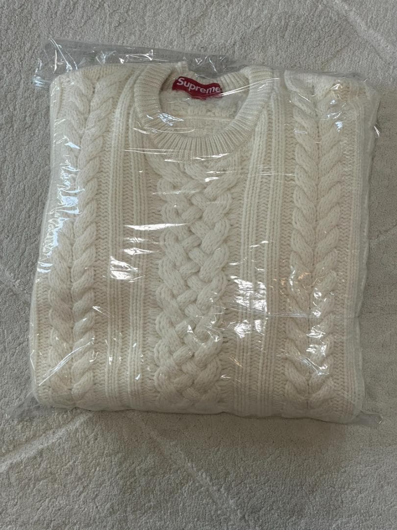 Supreme Appliqué Cable Knit Sweater XL