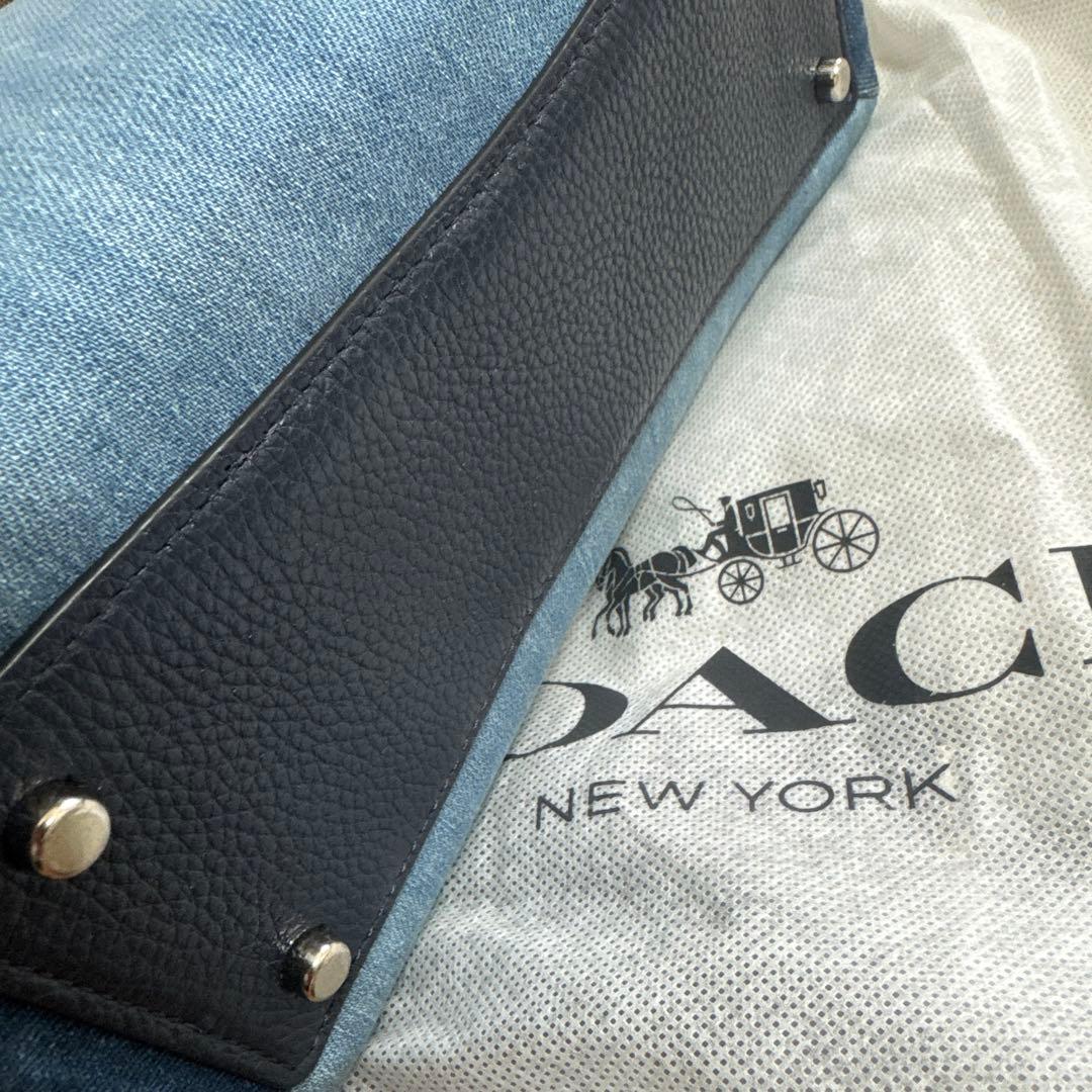 くまさん専用COACH 2way デニムハンドバッグ　ショルダーバッグ