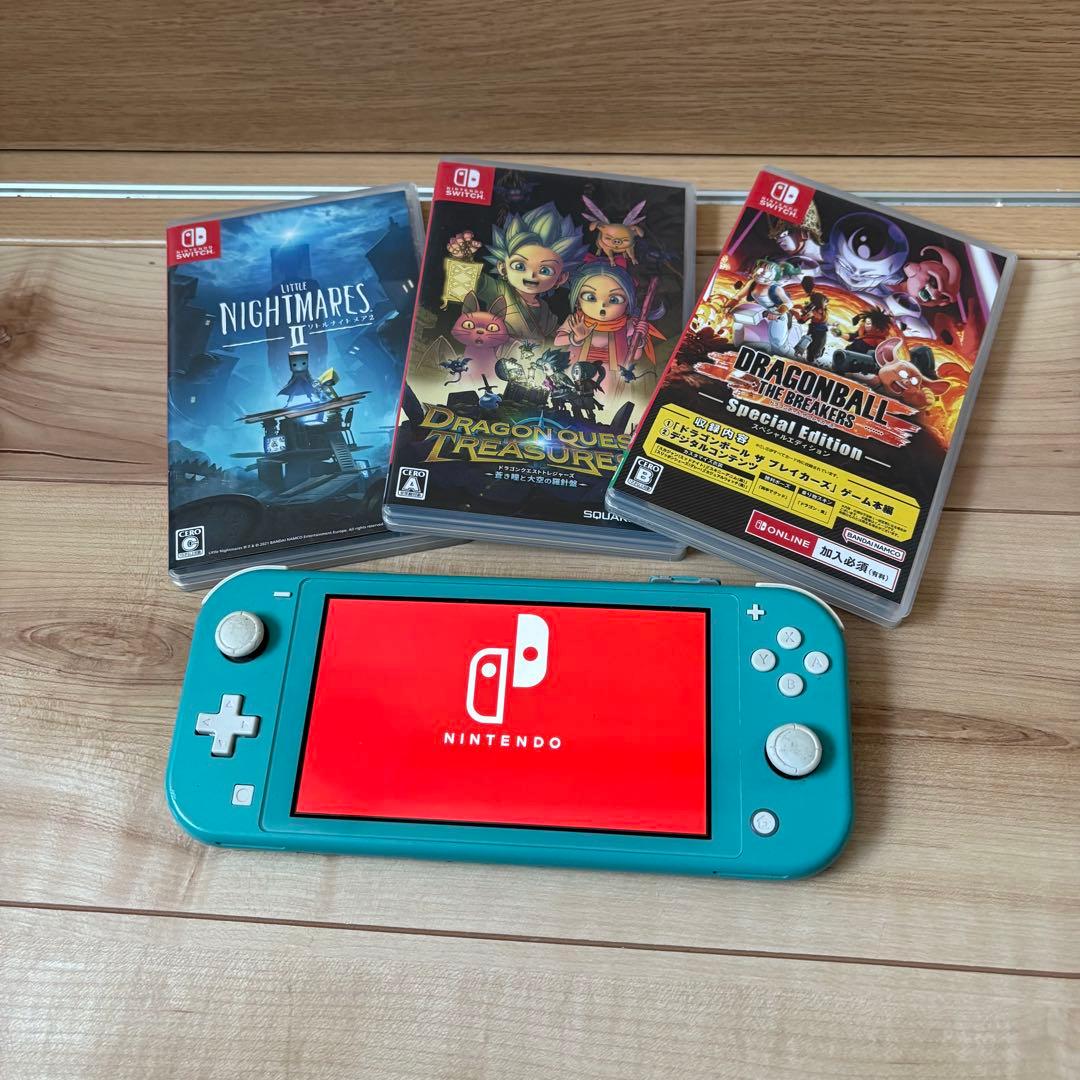 【匿名発送】Nintendo Switch Liteターコイズ　ソフト3本セット