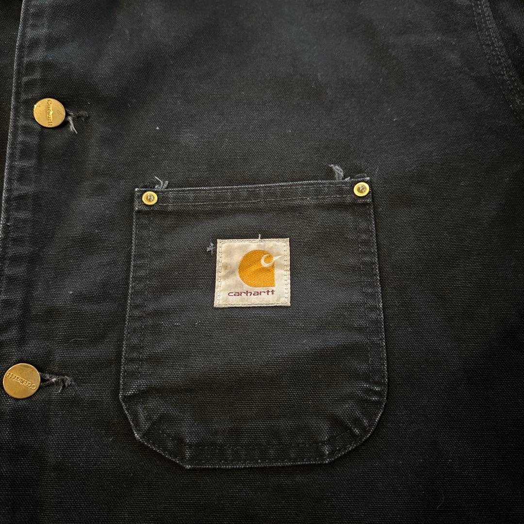 k*様 値下 90s カーハート 墨黒 チョアコート カバーオール XL 46
