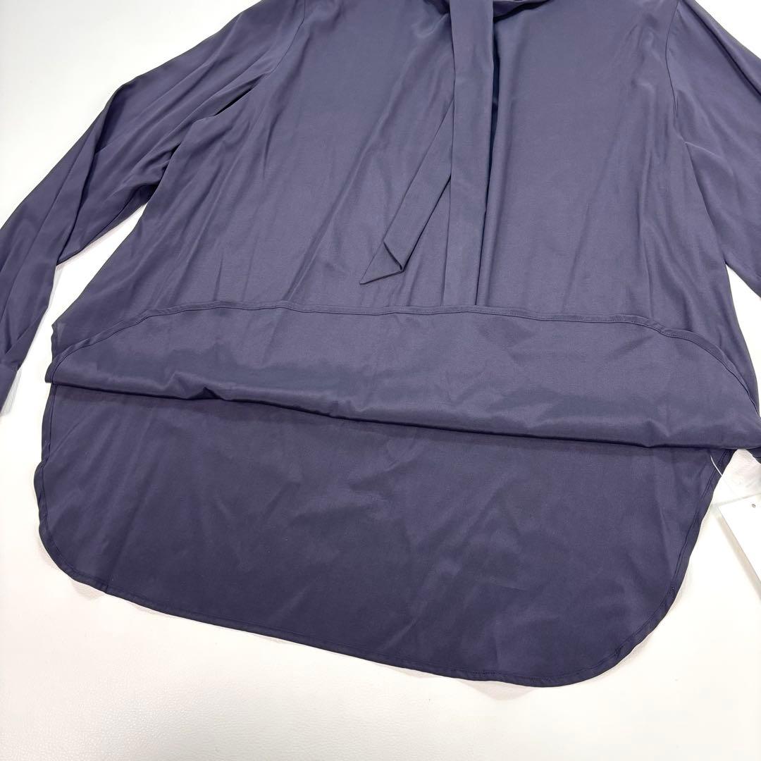 未使用✨SOÉJU シルクボウタイブラウス Mサイズ ネイビー　タグ付き