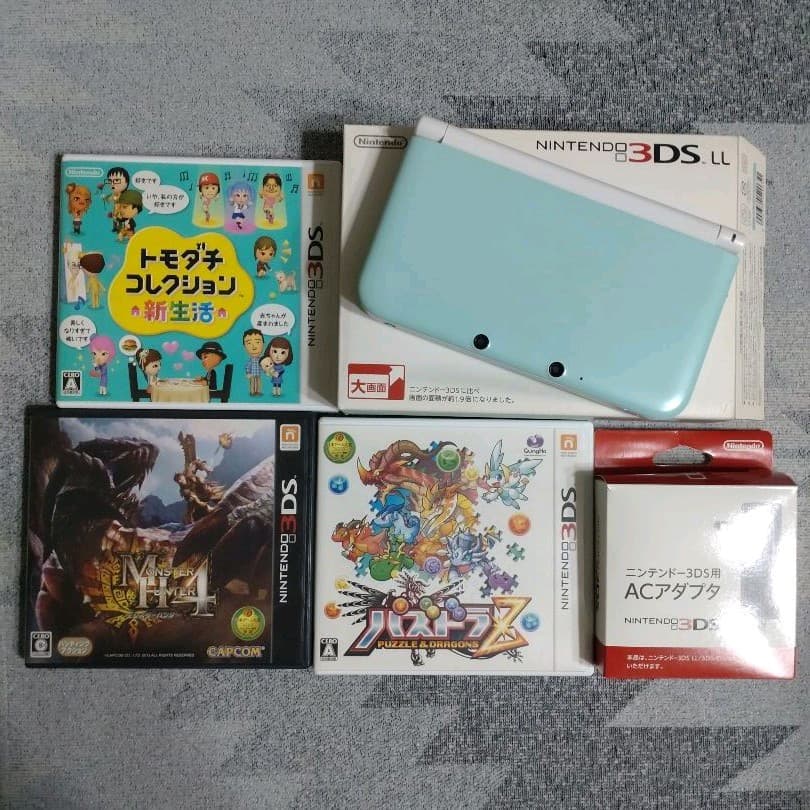 【まばたき堂さん専用】ニンテンドー3DS LL ミント×ホワイト　ソフト付き