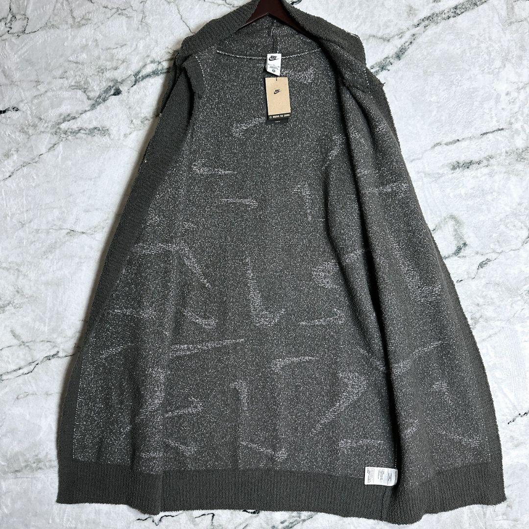 新品 Nike フェニックス コージー フード　ロング カーディガン グレー