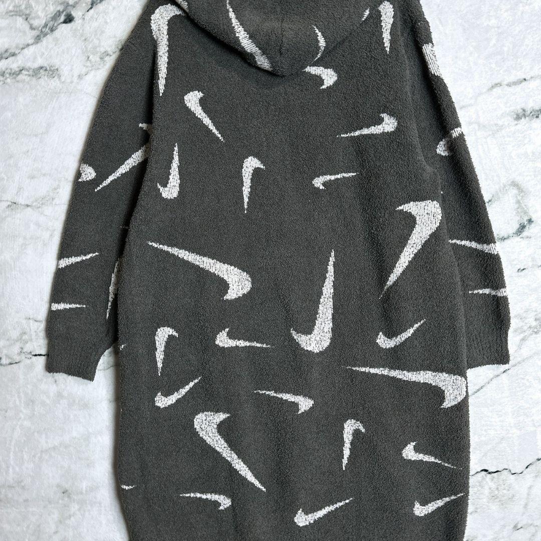 新品 Nike フェニックス コージー フード　ロング カーディガン グレー