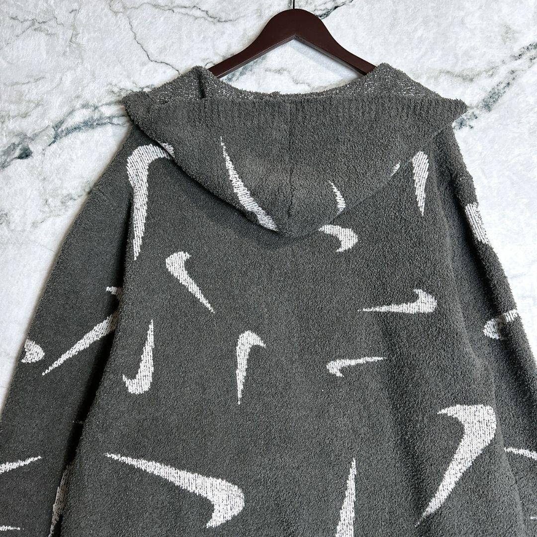 新品 Nike フェニックス コージー フード　ロング カーディガン グレー