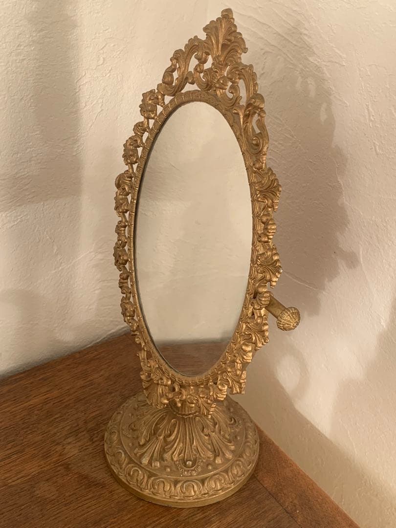 フランス　蚤の市　鏡　ブロカント