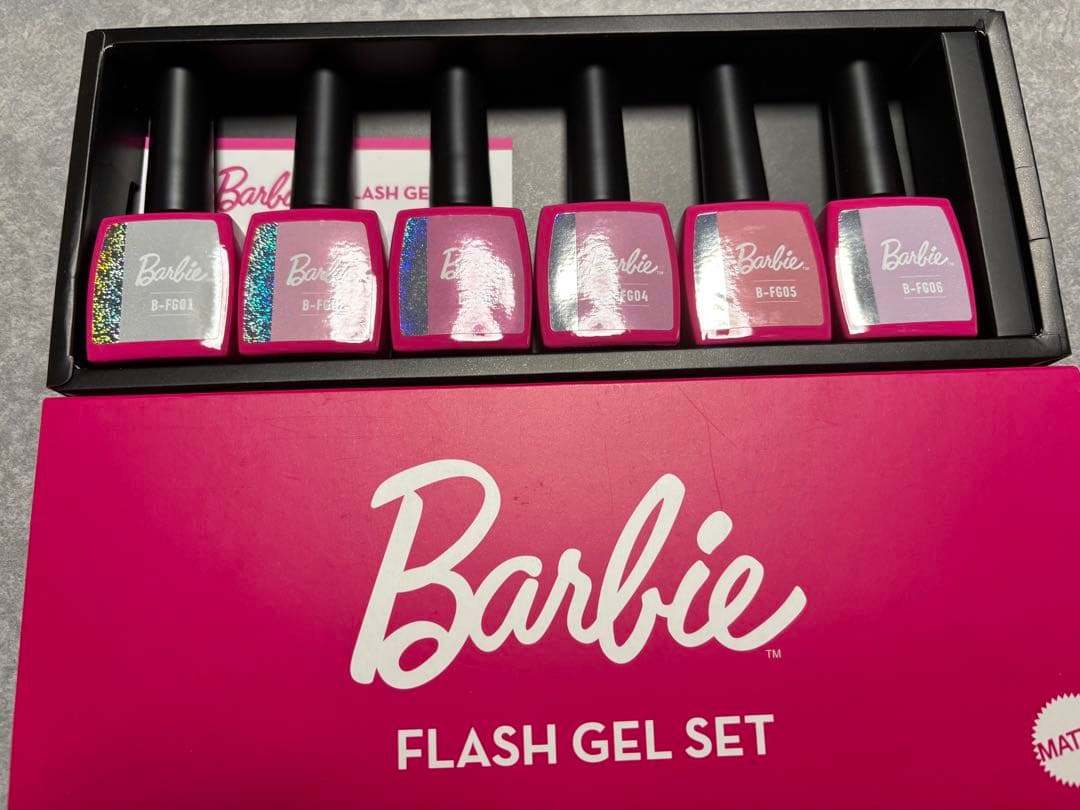 新品未使用バービー フラッシュジェル6色セットTOY's INITY