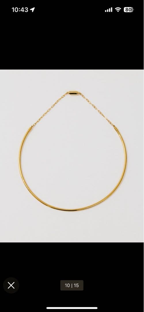 【公式サイト26,400円】ゴールド ラウンドチョーカー