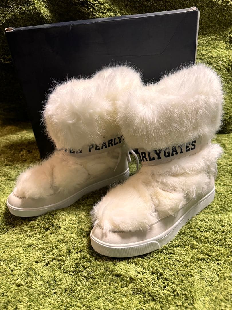 新品Pearly gates furゴルフシューズ　ブーツ　ファー