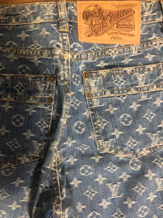 ルイヴィトン　モノグラムデニムパンツ#38