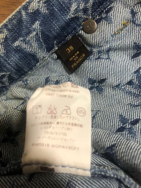 ルイヴィトン　モノグラムデニムパンツ#38