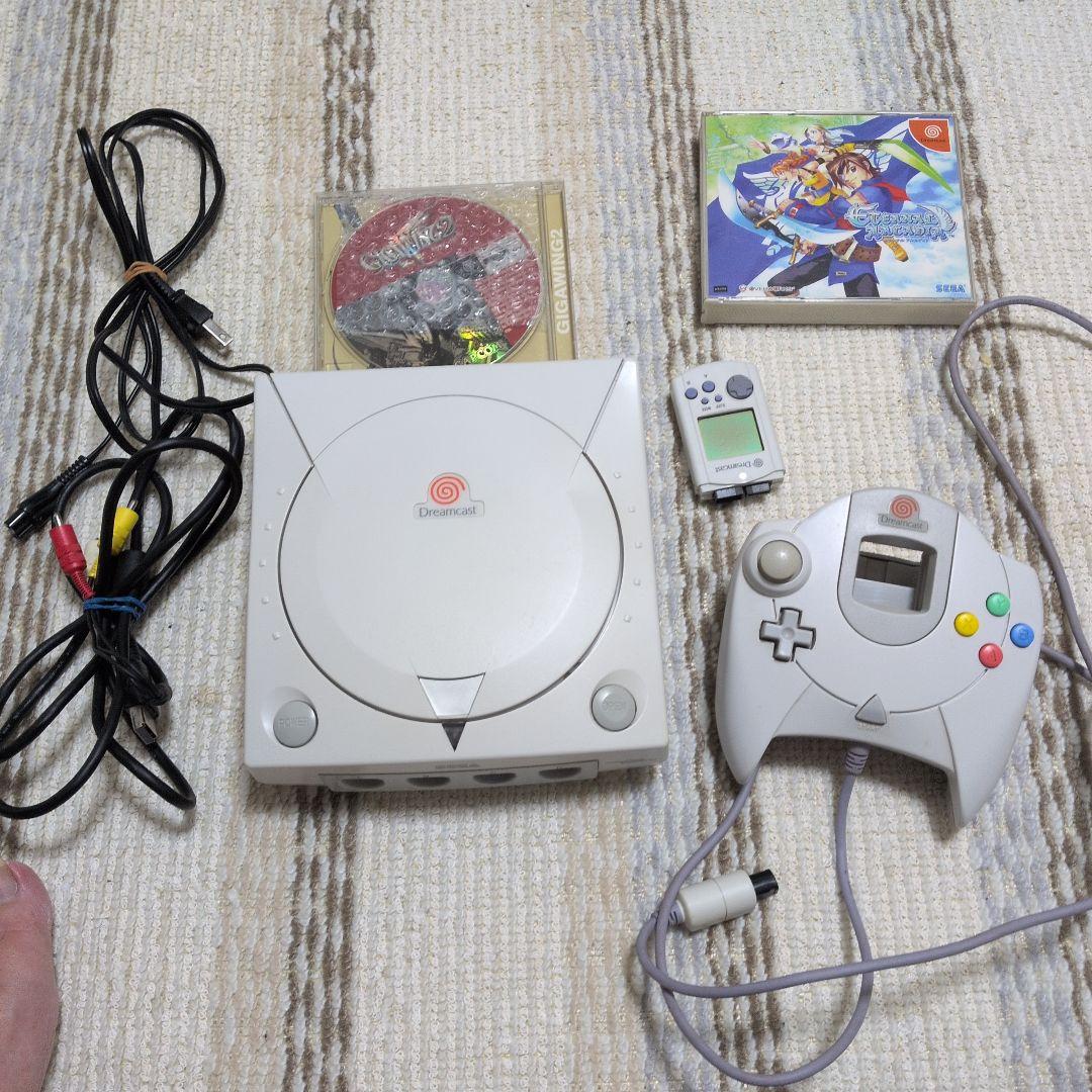 【動作確認OK】【メンテナンス品】セガ ドリームキャスト 本体とソフト２本付き